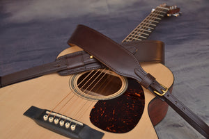 Seventh String Guitar Strap, Vintage/Acoustic, Dark Chocolate